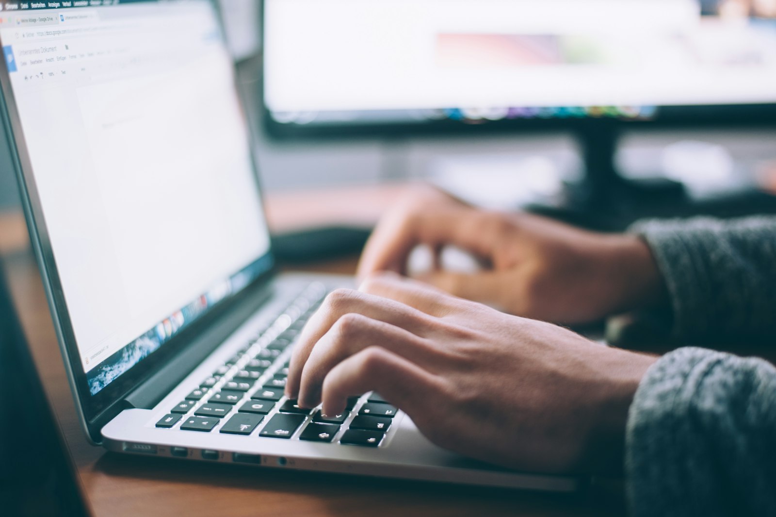 Website Copywriting at SEO Agency Leeds — writer drafting content on a laptop